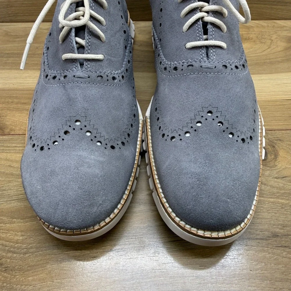 Cole Haan Zero Grand Remastered Oxfords Mens 11 M Gray Suede Business Casual
